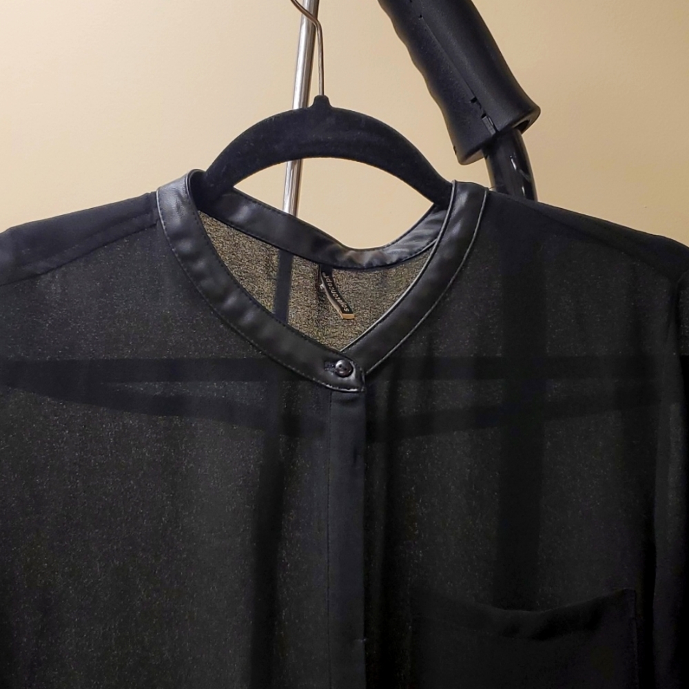 Sheer tunic blouse